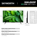 SKYWORTH G3F 43" 4K UHD Smart Google TV with HDR 10,Voice Control,Screen Cast,HDMI 2.1,MEMC, AI Engine,Eye Care featrues,Low Blue Light,DBX-tv Audio,Text Scaling,Smart Features,Energy-Saving-2