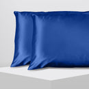 Casa Decor Luxury Satin Pillowcase Twin Pack Size With Gift Box Luxury  - Navy Blue-3