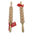Bread and Butter Laser Etch Wooden Rolling Pin - Snowflake-1