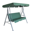 Milano Outdoor Swing Bench Seat Chair Canopy Furniture 3 Seater Garden Hammock - Dark Green-1
