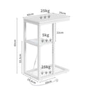Bedside Table with Power - Chic Look, White-9