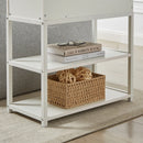 Multi-Tier Bedside Table with Powerboard, White-4