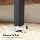 4-Tier Industrial Bookshelf Stable Iron Frame, Rustic Brown-7