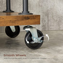 Clothing Garment Rack on Wheels with 5-Tier, Industrial Pipe Style, Rustic Brown-6