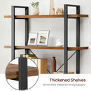 Bookshelf 5-Tier Industrial Stable Bookcase Rustic Brown and Black-5