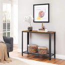 Console Table Metal Frame Rustic Brown-3