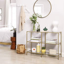 3-Tier Tempered Glass Sofa Table Modern Storage Shelf-4