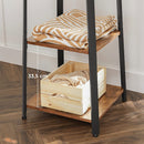 Coat Rack with 3 Shelves with Hooks Rustic Brown and Black-7