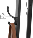 Coat Rack with 3 Shelves with Hooks Rustic Brown and Black-9