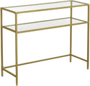 Console Table Metal Frame with 2 Shelves Adjustable Feet-1