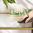 Console Table Metal Frame with 2 Shelves Adjustable Feet-8