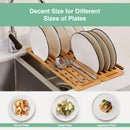 CARLA HOME Foldable Bamboo Dish Drying Rack for Kitchen-5