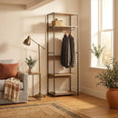 CARLA HOME Freestanding Clothes Rack with Shelves - Grey - 175 cm - Clothing Rack-6