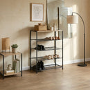 CARLA HOME 5 Tier Shoe Rack - Metal Mesh Organiser - Rustic Brown - Steel - Metal Mesh Shelves-6
