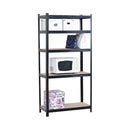 CARLA HOME 5 Tier Steel Shelving Unit - Garage Storage Shelf - Black - Modern-1