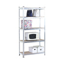 CARLA HOME 5 Tier Steel Shelving Unit - Garage Storage Shelf - Silver Modern-1