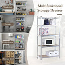 CARLA HOME 5 Tier Steel Shelving Unit - Garage Storage Shelf - Silver Modern-4