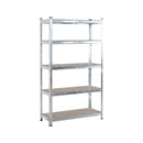 CARLA HOME 5 Tier Steel Shelving Unit - Garage Storage Shelf - Silver Modern-8