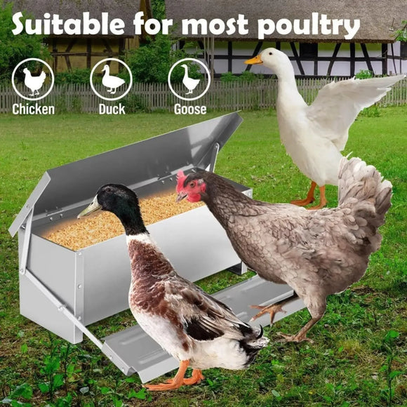 CARLA HOME Automatic Chicken Feeder Treadle - Galvanized Steel