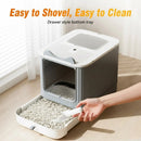 CARLA HOME Enclosed Cat Litter Box - Drawer Tray - Large - Scoop Drawer Design-3