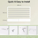 CARLA HOME Wall Mounted Clothes Drying Rack - Foldable - Balcony Folding Clothes - White-4
