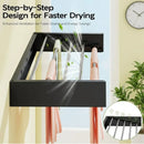 CARLA HOME Wall Mounted Clothes Drying Rack - Foldable - Balcony Folding Clothes - Black-6