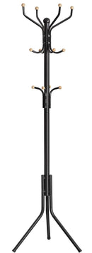 Metal Coat Rack Stand Hat Hanger, Black, 182cm-1