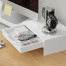 White Monitor Stand with Drawers-6