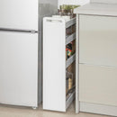 Slimline Rolling Storage Shelf, White-7