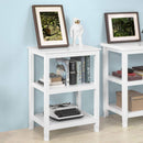 Console Table 3 Shelves, White-2