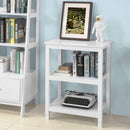 Console Table 3 Shelves, White-3