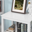 Console Table 3 Shelves, White-5