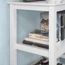 Console Table 3 Shelves, White-7