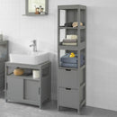 Tall Cabinet Shelf Drawer, Grey-3