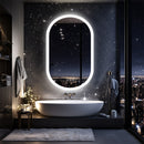 1000x500mm LED Bathroom Mirror Oval Anti-Fog Dimmable Wall Mount-4