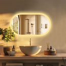 1000x500mm LED Bathroom Mirror Oval Anti-Fog Dimmable Wall Mount-7