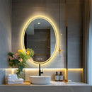 500x700mm LED Bathroom Mirror Oval Dimmable Anti-Fog-4