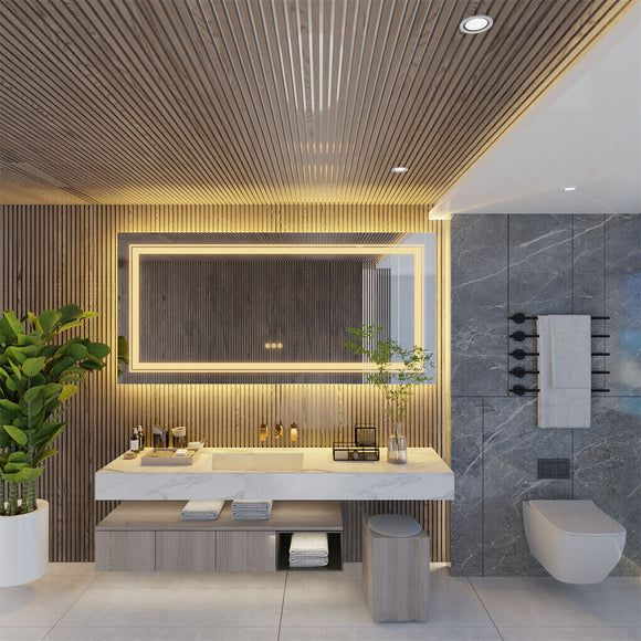 1400x700mm LED Bathroom Mirror Anti-fog Illuminated