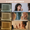 White Bluetooth Hollywood Mirror Rectangle Vanity Wall Light-6