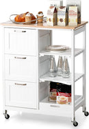 Kitchen Island on Wheels with Storage-1