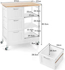 Kitchen Island on Wheels with Storage-3