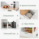 Kitchen Island on Wheels with Storage-5