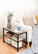 Industrial Design Entryway Shoe Rack with Coat Hooks Organizer (Grey)-6