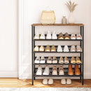 5-Tier Shoe Rack, Industrial Shoe Organizer Storage Bench-9
