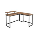 L-Shaped Desk with Screen Stand-1