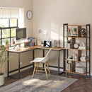 L-Shaped Desk with Screen Stand-2