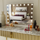 Beauty Mirror with 18 LED Bulbs, Colour Settings, White Frame,  and USB A and C Ports-2