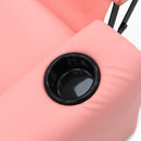 Pink Kids push back recliner chair with cup holder-10