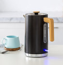 1.7L Kitchen Kettle in Black w/ Wood Accents-3