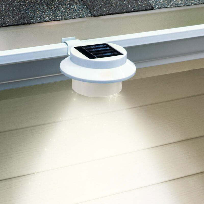 Solar Multipurpose Light (1-Piece, White) w/ Screw & Mount, Energy-Saving - 0